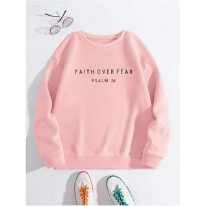 Sudadera Personalizada para Mujer, Cuello Redondo, Manga Larga, Tejido de Punto, Informal, Transpirable, para Otoño, Tela de 320g - Product Image 3