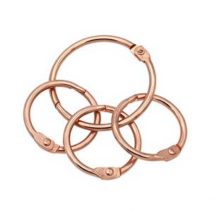 YIWANG oro rosa hierro hojas sueltas libro anillos carpeta anillos para cuaderno libro folleto - Product Image 2