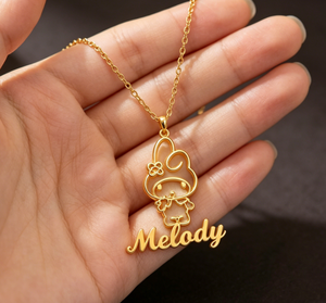 Collar con Iniciales de Personajes de Dibujos Animados Personalizados, Joyería de Moda de Acero Inoxidable, Colgante con Letra de Nombre de Dibujos Animados - Product Image 4