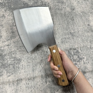 Couteau de boucher robuste en acier inoxydable pour viande et os, hachette forgée, couteau à découper avec manche en bois pour la cuisine - Product Image 1