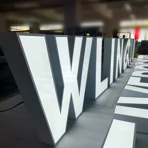 Factory made large size outdoor business led signs club use led letter lights wall channel letter sign