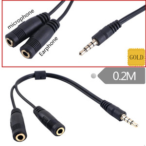 Audio Converter 3.5mm Male To Dual Female <b>Splitter</b> <b>Cable</b> For Headphone Mic Laptop Computer Audio Connection - Product Image 5