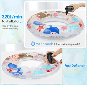 Bomba de Aire Inflable Portátil 2026 para Pelotas de Playa, Mini Bomba de Aire para Camping al Aire Libre, 3600mAh, Hecha de Plástico Resistente para Piscinas - Product Image 4