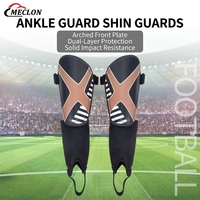 Protège-tibias de football pour adulte avec attache de cheville, protection anti-collision du mollet pour matchs et entraînements de football professionnels, équipement de soutien des jambes