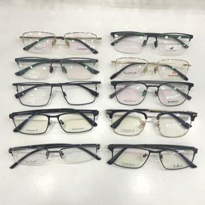 מלאי פינוי קידום מחיר זול אצטט משקפיים מסגרות משקפיים משקפיים מתכת מסגרות אופטיות לגברים לנשים גברים - Product Image 5
