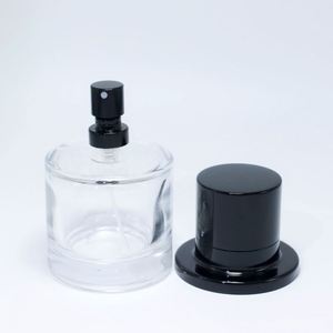 Wholesale Round Clear Glass Perfume <b>Bottles</b> <b>50ml</b> & 100ml Luxury with Magnetic Cap Screen Printing Eco-Friendly & Leak Proof - Product Image 4