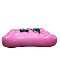 Lit d'eau gonflable rose brillant Jouet de piscine Matelas gonflable Flotteur