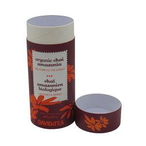 Tube en carton élégant et personnalisé pour échantillons de sachets de thé gastronomique, emballage <span class=keywords><strong>cadeau</strong></span> cylindrique, boîte ronde en carton, emballage de thé en métal - Product Image 3