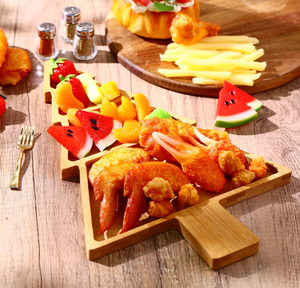 Offre Spéciale 4 pièces plateau de service en bambou de noël assiettes en bambou plateau de charcuterie en bois arbre de noël plat de service pour les cadeaux de noël - Product Image 3