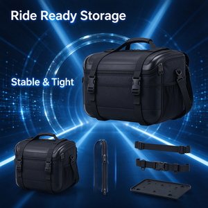 Sac de selle pliable pour moto, sac de rangement arrière stable, accessoires de voyage pour moto - Product Image 1