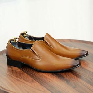 Zapatos de Vestir de Cuero Genuino para Hombre, con Punta Puntiaguda, Casuales, Suaves, Formales, Elegantes, Planos - Product Image 3