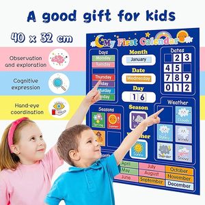 Learning Kids Magnetic <b>Pocket</b> Chart Classroom Daily Calendar Monthly Educational Charts for Preschool Magnetic <b>Pocket</b> Chart - Product Image 2