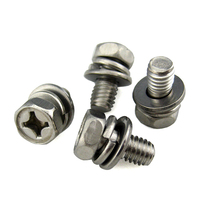 M3 M4 M5 M6 M8 A2 boulons hexagonaux en acier inoxydable vis à ressort Phillips plat Double rondelle Sems