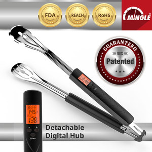 Pinces à <span class=keywords><strong>barbecue</strong></span> avec étui noir et <span class=keywords><strong>sonde</strong></span> en acier inoxydable - Product Image 4