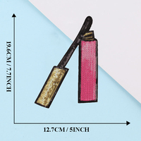 Patchs thermocollants à paillettes sur le thème de la mode, du maquillage, du parfum, du rouge à lèvres et des chaussures à talons hauts pour vêtements féminins