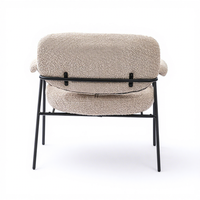 Fauteuil de salle à manger moderne et créatif en velours capitonné avec dossier ailé, pieds en métal, chaise de loisirs confortable pour salon, bureau à domicile, chambre à coucher