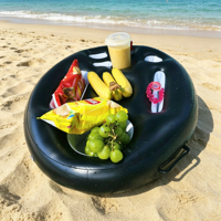 Porte-boissons gonflable pliable en plastique durable pour piscines, spas, océans, rivières et flotteurs de piscine