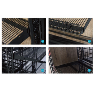 Giá để hàng siêu thị bằng kim loại, xe đẩy mua sắm có cấu trúc lưới - Product Image 3