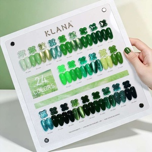 KLANA Gel Couleur Intense 24 Couleurs Bleu UV Vernis à Ongles Gel DIY Non Toxique Effet Œil de Chat Glacé Transparent Professionnel pour Salon - Product Image 3
