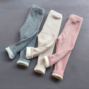 <span class=keywords><strong>Leggings</strong></span> Casual Eleganti per Ragazze Autunno Inverno, Pantaloni Slim-Fit Stile Coreano per Bambine, Pantaloni Caldi Foderati in Pile Lavorato a Maglia - Product Image 1