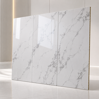 Panneau mural en PVC moderne, motif marbre, revêtement mural décoratif, panneau intérieur imperméable pour projets commerciaux