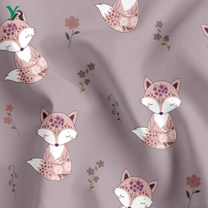 맞춤 만화 다람쥐 디지털 프린팅 100% 면 니트 원단 친환경 면 원단 티셔츠 여성 드레스용 - Product Image 1