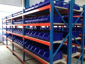 מדף אחסון מדף אחסון מחסן מדף קל פלדה מתלה אחסון קל טווח ארוך - Product Image 3