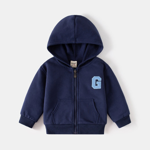 2025 nouveau décontracté enfants <span class=keywords><strong>sweat</strong></span> à capuche garçons couleur Pure en forme de G veste <span class=keywords><strong>bébé</strong></span> fermeture éclair chemise coréen enfants vêtements pour goutte - Product Image 6