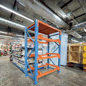 Étagères métalliques robustes pour supermarché, rayonnages de présentation perforés double face, étagères autoportantes multifonctionnelles - Product Image 2