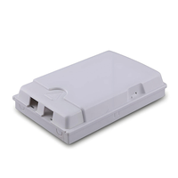 Boîtier de terminaison murale FTTH pour fibre optique, 2 ports, adaptateur SC/LC, couvercle à encliquetage, cassette de raccordement à charnière, intérieur