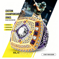 Bagues de championnat de baseball personnalisées, bagues de vainqueur de tournoi de lycée personnalisées, logo personnalisé, nom, taille