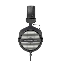 Casque de studio professionnel DT990PRO à conception ouverte, supra-auriculaire, filaire, son haute résolution 250/80, coussinets en velours pour le mixage et le gaming
