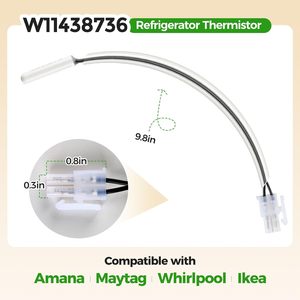 Termistor de refrigerador W11438736 compatible con A mana May tag Whirl Pool I <span class=keywords><strong>KEA</strong></span>, reemplazar W10556397 W10838965 W11108173 4960583 - Product Image 2