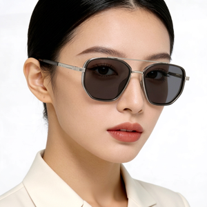 Fashion <b>Retro</b> Unisex Polarized <b>Sunglasses</b> Casual Business Advanced Sense Trend Summer Party Gathering UV400 Protection Metal - Product Image 1