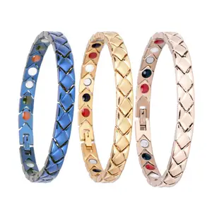 Bracelet magnétique pour thérapie de santé, 1 pièce, aux ions négatifs au germanium, accessoire japonais