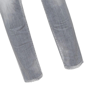 <span class=keywords><strong>Jeans</strong></span> da Donna Personalizzati a Vita Media <span class=keywords><strong>Grigio</strong></span> <span class=keywords><strong>Chiaro</strong></span> con Lavaggio Intenso, Effetto Usurato e Ricamo a Toppe, Modellanti - Product Image 4