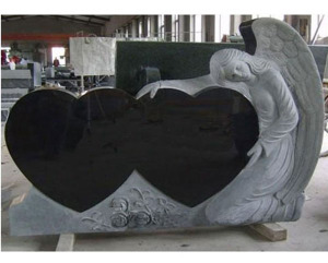 Grand fournisseur de chine Usa noir rouge personnalisé ange granit <span class=keywords><strong>marbre</strong></span> Monuments Tombstone pierres tombales avec cœur - Product Image 6