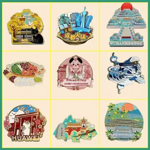 Individuelle Logo-Kühlschrankmagnete aus China, Metallhandwerk, Maßgefertigte Magnete, Personalisierte Städte-Souvenirs, Kleinserien für Sehenswürdigkeiten und Museen - Product Image 4