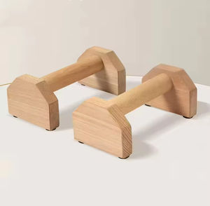Barras Paralelas de Madera para Calistenia, Parallettes de Madera, Barras para Flexiones, Entrenador de Flexiones Duradero, Agarraderas para Flexiones en el Suelo - Product Image 1
