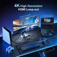 Carte de capture vidéo USB 3.0 4K 60Hz de haute qualité pour le streaming sur PS5/Switch/Caméra/PC/OBS avec un câble USB-A/C