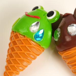 Nuevos Modelos Exclusivos de Conos de Helado con Forma de Animales, Decoración de Comida Falsa de PVC con Temáticas de Unicornio, Rana, Conejo y Oso para Exhibición - Product Image 4
