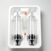 Seringue haute pression en polymère hautement transparente 100 ml, injecteur CT jetable pour examen de contraste hospitalier