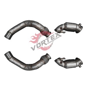 Collecteur catalytique haute performance en acier inoxydable 304 Vortex avec bouclier thermique pour BMW M5 F90 S63 4.4T 2018-2025 - Product Image 3