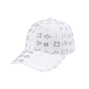 Gorra de mujer de moda, nueva y creativa, con lentejuelas de estrella y pedrería, mercerizada, versión coreana, de 6 paneles, ajustable, de lona con diseño de puntos, estilo urbano - Product Image 5