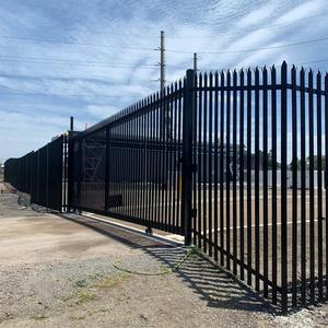 Valla de Seguridad Tipo Palisada de Acero Galvanizado en Caliente Personalizada, Paneles de Valla de Hierro de 16 pulgadas de Alto x 8 pies de Ancho - Product Image 1