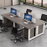Bureau de direction blanc en promotion, design moderne et épuré, plateau en bois extensible, mobilier de bureau commercial, table pour 2/4/6 personnes