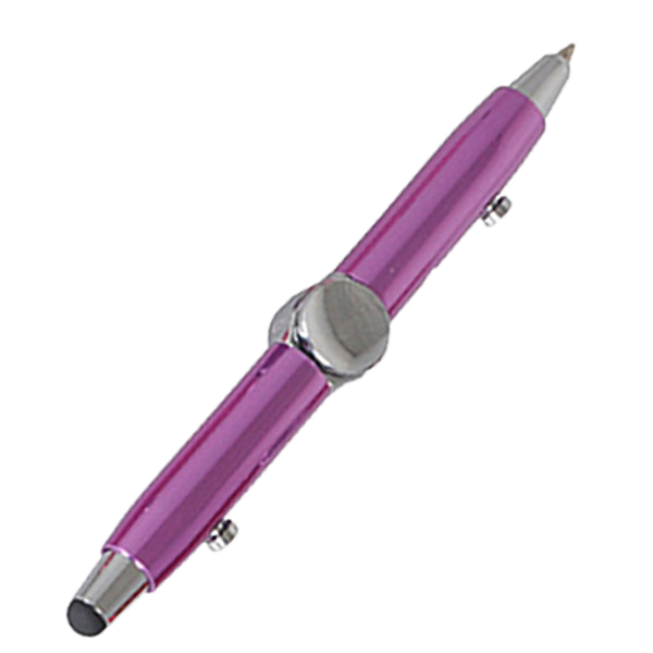Factory Supply Newest Design 2 in 1 Toy Ballpoint Pen Tip of the Finger Gyro Fidget Pen Hand Spinner with Touch Stylus