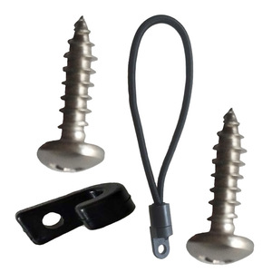 Vis de fixation pour bateau en acier inoxydable, 4mm x 10cm, avec crochet et corde élastique pour la réparation de kayaks en extérieur - Product Image 2