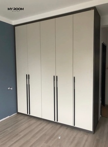 Armario de Madera Compacto y Minimalista, Ensamblado a Medida, con Múltiples Compartimentos de Almacenamiento, para Dormitorios <span class=keywords><strong>Pequeños</strong></span> y <span class=keywords><strong>Vestidores</strong></span> Independientes - Product Image 2