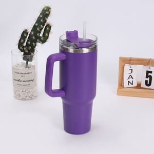 Gobelet de voyage isotherme sous vide 40oz H1.0 avec poignée, couvercle et paille, antidérapant, personnalisable avec logo ODM - Product Image 6